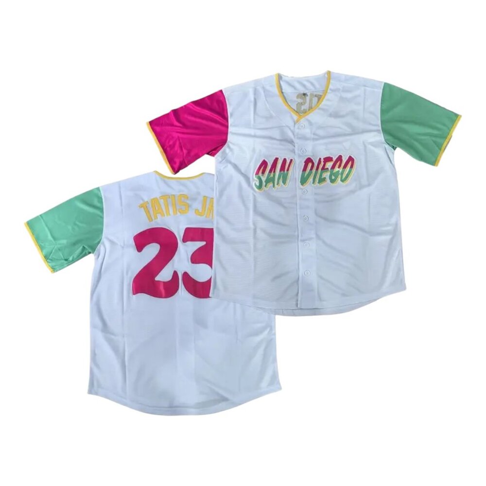 San Diego Padres Tatis Jr #23 Stitched Baseball Jersey White Men's - Picture 6 of 6